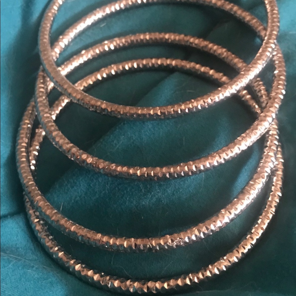 Set of 4 Silver Bangles